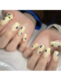 イエロー×フラワー