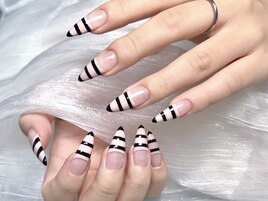 持ち込みボーダーフレンチネイル