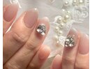 Vカットストーン/上品ネイル
