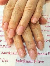 ヘアアンドネイル ピーファイブ(P-five)/☆シンプルヌーディピンク☆