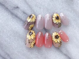 サマーフラワーネイル