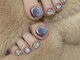 ネイルジョリー(Nail Jolie)の写真/【フットワンカラ-¥6400/定額デザイン¥7500~】フットバス付で足元のケアまで◎ハンドネイルができない方も!