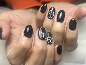 ジョアネイル(JOA Nail)/黒/クローム/チェーン