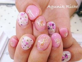 【押し花ネイル】8400円