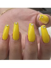 ネイルズフォーユー(Nails 4 U)/イエローシンプルネイル