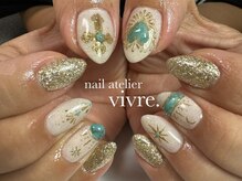 ヴィーヴル(vivre.)/手書き/ターコイズ/ジュエリー