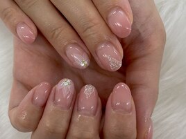 【山崎】キレイめお花ネイル