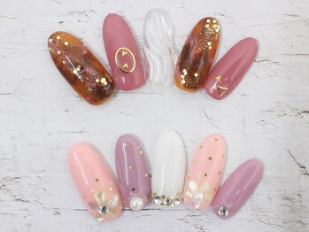 ネイルサロンセレーネ(Selene)/べっこうネイル、ピンクネイル