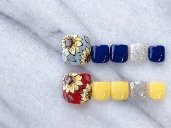 ネイルサロン ブリオン(Nail Salon Bullion)/サマーフラワーネイル