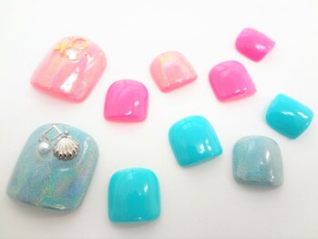 ネイルサロン クイール 小山店(NAIL SALON QUILL)/ユニコーン×ワンカラー