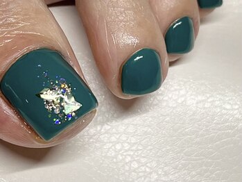 モーヴネイル(mauve.nail)/フット ワンカラー＋ミニアート
