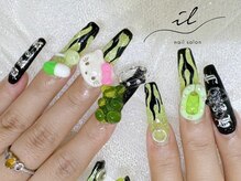 イル 神戸店/パーツネイル×炎柄