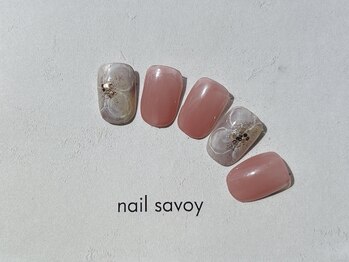 ネイル サヴォイ 本厚木店/ニュアンスフラワー7700円