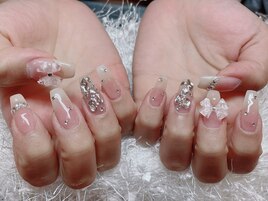 埋め尽くしリボンネイル