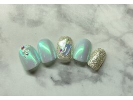 ミラー☆天然石ネイル