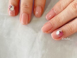 ちゅるん　ワンカラー　ビジュー