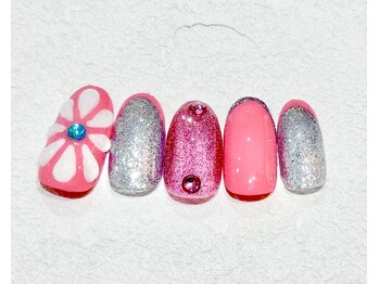 ネイルサロン ロゼプリュム/ぷっくりフラワー