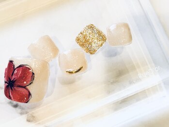 ツメトトノウ/フット☆手描きフラワー