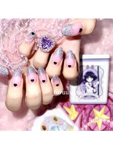 ファラウェイネイル(Faraway nail)/キラキラピンクパープルネイル☆
