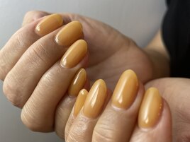 くすみオレンジネイル