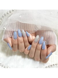 ワンカラー☆水色×シルバー