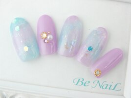 パステルぼかしネイル