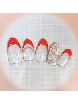 アルファ ネイルズ(ALPHA NAILS)/クリスマスネイル≫