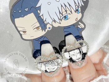 痛ネイル/ハートネイル/推し