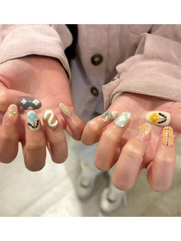 ディー ネイル アイラッシュ ヤバ(DEE nail×eyelash yaba)/a-61 120分アートフリー