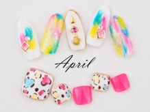 エイプリルプラス(April plus)/塗りかけ＆ヒョウ柄
