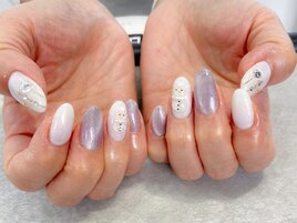 雪だるまネイル