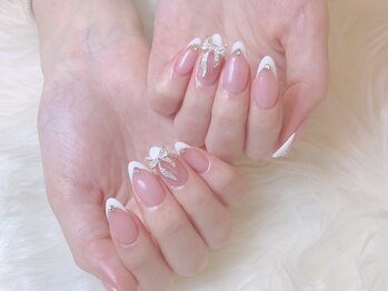 アイネイルズ 四条河原町店(I-nails)/フレンチリボン￥6500～11500