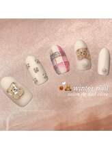 サロン ド ネイル オリーブ/【冬ネイル】ぷっくりくま