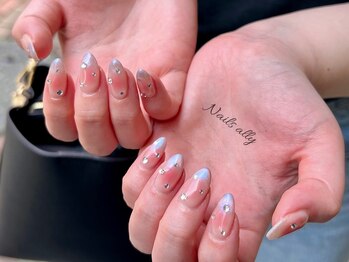 ネイルズアリー 立川店(Nails ally)/チークネイル×クリアベース×海