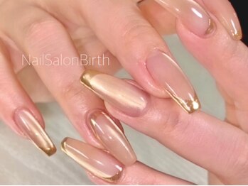 ネイルサロンバース(Nail Salon Birth)/マグネット×ミラーフレンチ