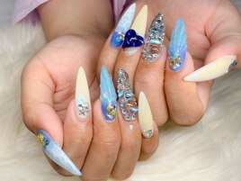 海ネイル/貝殻ネイル/派手ネイル