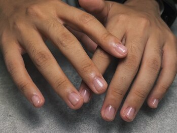 オムネイル 渋谷(HOMME NAIL)/クリアジェルネイル ¥4.400