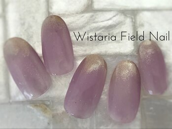 ウィスタリアフィールドネイル MONAD店(WISTARIA FIELD)/くすみパープル 先端ミラー