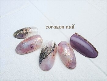 コラソンネイル(corazon nail)/HAND★120分・天然石デザイン