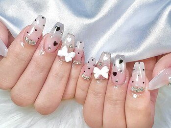 リボン/ドット/ハートネイル