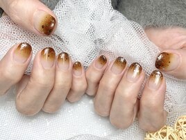 brown gradation nail