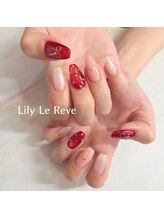 リリールレーブ(LiLy Le Reve)/リボン×ハートネイル