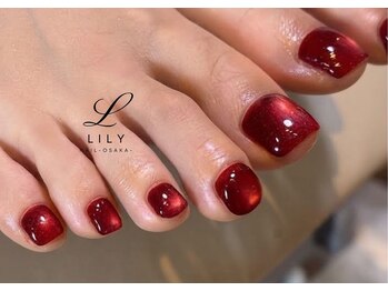 リリー 大阪駅前第一ビル店(Lily)の写真/【大阪駅直結】フットネイルも秋カラーに♪先取りワンホンとトレンドアートデザインが得意◎