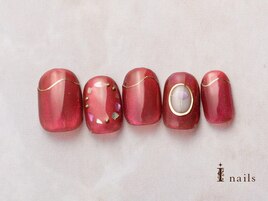 マグネット上品ミラーネイル