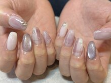 ネオリーブシェリエ 浅草店(Neolive cherie)/ニュアンス×チェックネイル