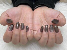 ハートドット×クリアブラック