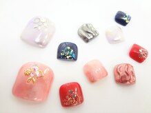 ネイルサロン クイール 小山店(NAIL SALON QUILL)/タイダイ×ラメ×ミラー
