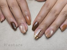 エシェール(H'eshare)/秋チェックネイル