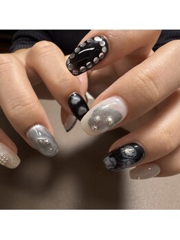 エスネイルサロン(S Nail Salon)/お任せ黒白ネイル
