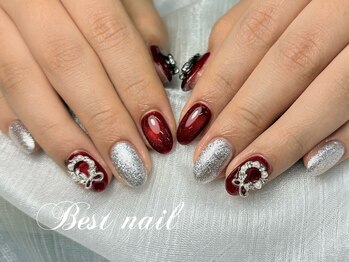 Best Nail 銀座店【ワンホンネイル・スカルプ・パラジェル・上品ジェルネイル】/クリスマスネイル